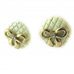 Les Tr&eacute;sors De Lily [M8139] - Rohelised kuldsed k&otilde;rvar&otilde;ngad  Romantic Knot  - 11 mm valge
