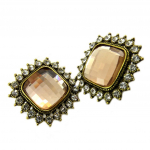 Les Tr&eacute;sors De Lily [P4813] &ndash; disainerklambrid 'Sissi' roosa kuld - 25x25 mm kuld