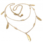 Les Tr&eacute;sors De Lily [P7866] - Collier cr&eacute;ateur acier 'Boho' rose dor&eacute; ros&eacute; - 12x4 mm Heleroosa