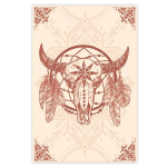 Les Tr&eacute;sors De Lily [Q3172] - Plaid Polaire 'Boho' beige marron (buffle- attrape-r&ecirc;ves) - 130x170 cm beež