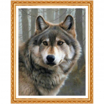 Teemantmaali hundipilt T&auml;is&uuml;mmargune teemantloomade kleebis Cross Diamond Home Decor 20X30CM