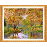 Teemanttikandid Teemantmaaling T&auml;ielik &uuml;mmargune Venemaa Maastik helmestega T&ouml;&ouml;dekoor Kaasaegne k&auml;sit&ouml;&ouml; 20X30CM