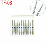 10 tk/karp hambaravi teemantpuur FG 1,6M hammaste portselankeraamika komposiitpoleerimiseks kiire k&auml;siinstrument TF-08