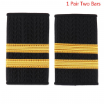 1 paar epaulette professionaalse piloodi vormiriietuse epaulette kullatriibulisi &otilde;lam&auml;rke 1 Pair Two Bars