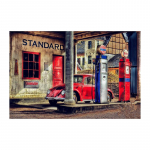 5D isetehtud teemantmaal Punane bensiinijaam Teemanttikandid Ristpistes Kodukaunistus K&auml;sitsi valmistatud kingitused Round 20x30cm