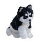 Realistic Husky Dog Toy Simulation Walking Puppy Dog Handmade Realistic Figure Toy Dog Plush Stuffed Animal kids Gifts None