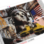 T&auml;isruudukujuline teemantmaal New Yorgi ristpistega 5D teemanttikandid maastik T&auml;nava k&auml;sit&ouml;&ouml; sisekujundus koduks Full Round (20X30CM)