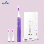 Seago 986 elektriline hambahari t&auml;iskasvanutele Magnetiline levitatsioon Power S&uuml;gavalt puhtad hambad 3 harjapead lilla