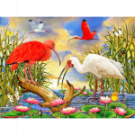 5D Teemantmaal Loom Mosaiik Kraana DIY Teemanttikandid Ristpistes Rhinestones Pildid Seinakunst Dekoor Full Round 20X30CM punane