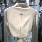 Naiste topeltpoolne sametp&otilde;hjaga s&auml;rk Naiste sviiter k&otilde;rge kraega XXXL kohv