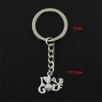 Moodne v&otilde;tmehoidja 17x22mm I Love Golf ripatsid DIY Meeste Ehted Auto v&otilde;tmehoidja r&otilde;nga hoidik Suveniir kingituseks h&otilde;be