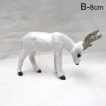 1tk Creative Christmas Sika Deer Christmas Reindeer Simulation Deer Elk Christmas Deer Decorations 8cm