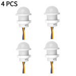 1/2/4tk PIR-andur valgusdetektori detektor nutikas l&uuml;liti LED 110V 220V infrapuna liikumise PIR-i automaatse anduri l&uuml;liti sisse v&auml;ljas 4 PCS