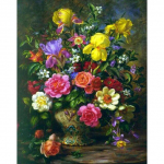 DIY 5D Teemantmaal T&auml;is&uuml;mmargune puurvaik Scenic Flower Diamont Tikand Ristpistes K&auml;sitsi kunst Kodukaunistuse Kingitus Full Round 15x20CM