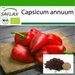 SAFLAX - Orgaaniline - Kuum t&scaron;illipipar - Barak - 15 seemet - Potisubstraadiga paremaks kasvatamiseks - Capsicum annuum