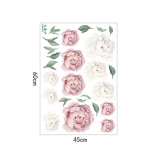 Pojengilillede kodu seinakleebis elutoa taustakleebis kuum roosa v&auml;rv