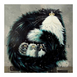 DIY 3D teemantmaaling loomakassi tikandid ristpistes k&auml;sit&ouml;&ouml;na kodukaunistus Full Round 20x20CM