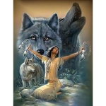 5D Teemantmaaling India mosaiikpildid kividest India naiste ja huntide kodukaunistus kingituseks Full Round 20x25CM