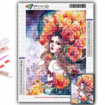 5D teemantmaal T&auml;ielik teemant T&uuml;drukud ja lilled Teemantmaal K&auml;sitsi valmistatud Teemantmosaiikmaal Kodukaunistus Full Round 20X30CM