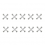10Pcs Nail Decorations Easy to Apply Decorative 4 Colors Useful 3D Mini Cross DIY Art Charms for Manicure Store S antiikne h&otilde;bedane v&auml;rv
