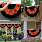 Uus moodne puuvillane isikup&auml;ra Kodu Peokaunistus Aksessuaarid Halloweeni poolringikujuline lipp Kleitm&auml;nguasi