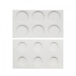 6 lame &uuml;mmargune vahuvorm &scaron;okolaadist silikoonvorm L&auml;&auml;ne kondiitritoodete &uuml;mmargune hapuvorm tornir&otilde;ngas k&uuml;psetusvorm valge