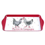 Les Tr&eacute;sors De Lily [A1090] &ndash; punane ja valge melamiinist koogialus  Hooks  (Villa) - 30. 5x15 cm punane