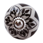 Les Tr&eacute;sors De Lily [A3135] - keraamiline m&ouml;&ouml;bli nupp 'Boho' hall must h&otilde;be - 60x40 mm hall