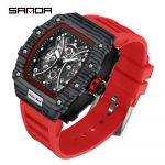 SANDA Square Luminous Luminous Calendar Mood vabaaja meeste k&auml;ekell &Otilde;&otilde;nes ja lahe k&auml;ekell