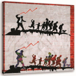 L&otilde;uenditr&uuml;kk Banksy Street Art 30x30 hall v&auml;rv