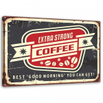 L&otilde;uendiprint Coffee Retro Sign 60x40 punane