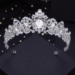 Kuningliku kuninganna pruudikroon h&otilde;bedased v&auml;rvid Tiaras pruudi peakate, s&uuml;nnip&auml;evapidu, pulm, juuksed, ehted, peaaksessuaarid h&otilde;bedane valge v&auml;rv