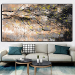 Abstraktne taimepuu kunst Teemantmaal ristpistes t&auml;isruudukujuline &uuml;mmargune 3d teemanttikandid mosaiik must valge dekoor N1042 Full Round 20x40CM