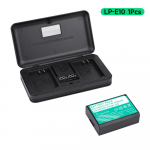 PALO LP-E10 LP E10 aku + 3-&uuml;hes LCD laadija Canon EOS 1100D 1200D 1300D Rebel T3 T5 T6 KISS X50 X70 kaamerale must