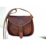 9-tolline naiste ehtsast kitsenahast krossiga k&auml;sit&ouml;&ouml;kott, pruun rahakott. 7X9X4 pruun