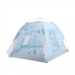 Lemmikloomade poolkinnine telk hingav kassikeedik koerakennel &otilde;ues sinine lilleline telk kokkupandav S