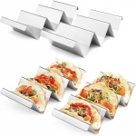 Taco hoidikud 4 pakki roostevabast terasest Taco statiiv, riiulit&uuml;&uuml;p, k&uuml;psetamiseks ahjukindel, n&otilde;udepesumasinas ja grillimiskindel 4pcs