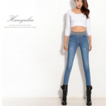 Uus mood elastne elastne k&otilde;rge v&ouml;&ouml;kohaga teksad &otilde;hukesed p&uuml;ksid p&uuml;ksid suured p&uuml;ksid 26-40 26 helesinine v&auml;rv