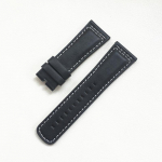 28mm * 24mm pehme s&auml;&auml;renahast pruun must valgete kollaste &otilde;mblustega randmepaela rihma rihm seitsme reede k&auml;ev&otilde;ru jaoks 28mm