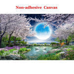 Seinamaal Tapeet Kuu Kirsi&otilde;ie Puu Loodus Maastik Seinamaal Elutuba Magamistoa Fototapeet Kodukaunistus Fresko Plakat 300cm (W) x 200cm (H)