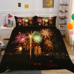 3D ilutulestiku mustriga kodu voodipesu komplekt voodipesu kate Padjap&uuml;&uuml;r AU/US/EU t&auml;issuuruses voodipesukomplekt Kodukaunistus Baby 100x135cm