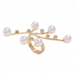 Faux Pearl Branch avatud s&otilde;rmus k&otilde;rgl&auml;ikega liialdatud isikup&auml;ra Elegantne naiste s&otilde;rmedega s&otilde;rmus Mood Ehted Aksessuaarid Kingitus h&otilde;be