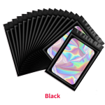 100 tk Paksud l&otilde;hnakindlad Mylar kotid Holograafilised laserv&auml;rvilised plastpakendi kott ehete hoiukott Kingitus lukuga kott 7.5*12cm