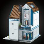 Mould King 16022 Streetview ehitusplokk MOC kaasaegne raamatukogu koos LED osadega montaažimaja mudel telliskivi lastele j&otilde;ulukingid valge