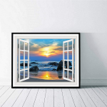 5D DIY Teemantmaal Mere&auml;&auml;rne ristpistes Maalimise komplekt Mosaiik Teemanttikandid Roos T&auml;is&uuml;mmargune/ruudukujuline puur Kodukaunistus Round 30x40cm