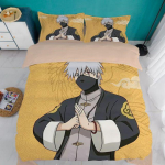 Multifilm Naruto Sasuke Kakashi anime &uuml;li&otilde;pilaste &uuml;hiselamu &uuml;he voodilina tekikate kolmeosaline komplekt kaheinimese voodipesu neljaosaline komplekt EU single(135x200cm)