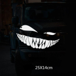 Loomingulised silmad Halb naeratus Autokleebised Mootorratta kleebised Naljakas auto keha stiil Kaunistus aknakleebis Vin&uuml;&uuml;l Veekindel valge