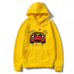 Anime Initial D kapuuts JDM Jaapani autot&ouml;&ouml;stuse Miata MX5 tr&uuml;kitud kapuutsiga naiste kaelariietega kampsunid Unisex pullover Topid Unisex r&otilde;ivad 2XL