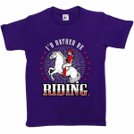 ID Rather Be Riding Ratsutamine ratsap&uuml;ksid, sadul, sadul, laste t&uuml;drukute T-s&auml;rk S