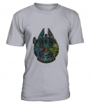 Millennium Falconi v&auml;rvitud skeem S&otilde;jad Unisex T-s&auml;rk S